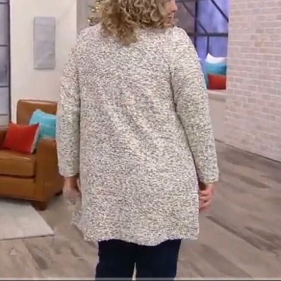 GRAVER Susan Graver Novelty Slub-Knit Cardigan - Picture 2 of 8